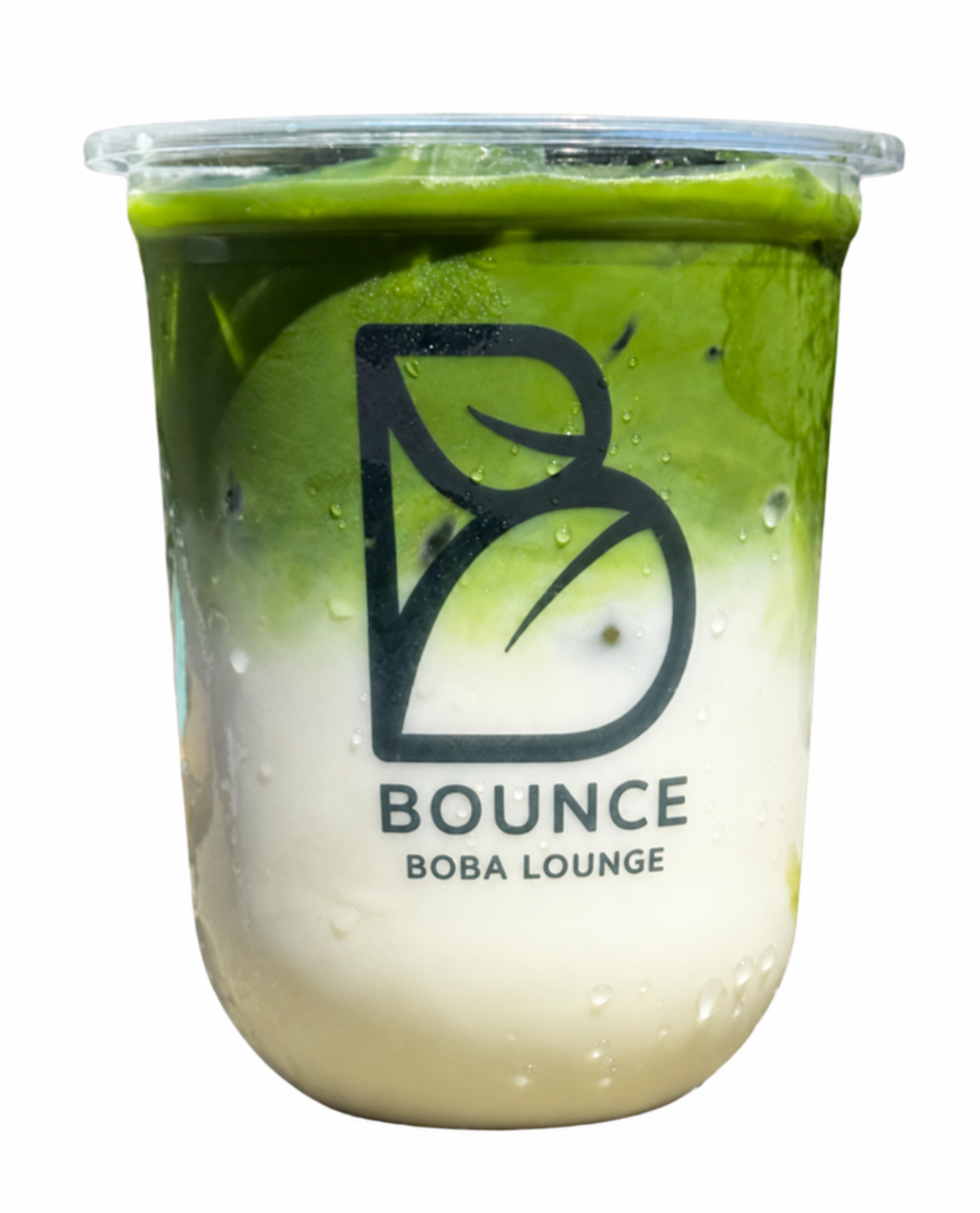 Ceremonial Matcha Latte in a Bounce Boba Lounge cup